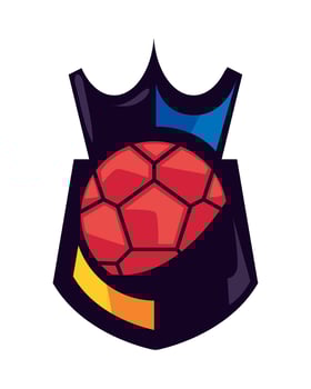 A soccer ball with a crown on it vector