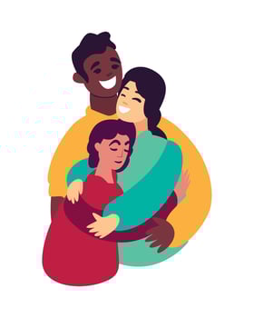 Family hugging, hugging, hugging, hugging, hugging, hugging, hugging, hugging, hugging, vector