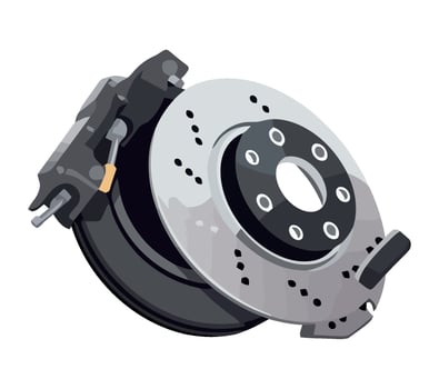 A car brake disc on a white background vector