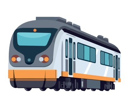 Train isolated on white background icon vector