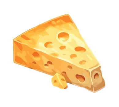 Fresh mozzarella slice, gourmet snack for lunch icon isolated vector
