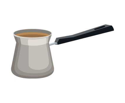 Turkish coffee cup with spoon illustration on white background vector