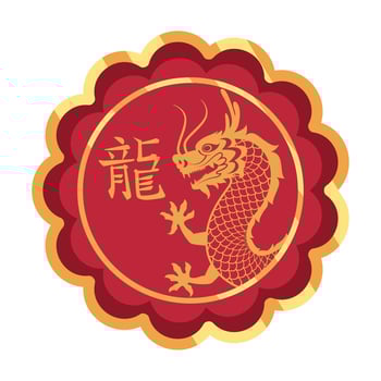 Chinese new year dragon symbol illustration vector
