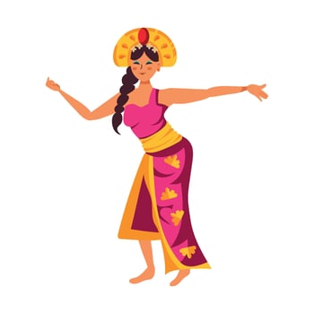 A woman in a traditional indian costume vector