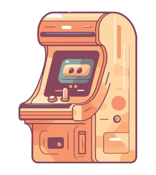 classic game machine casino icon isolated vector