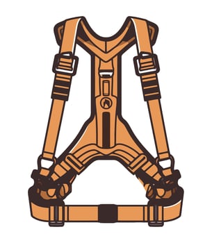 classic safety harness tool icon isolated vector