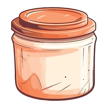 Jar of jam illustration vector