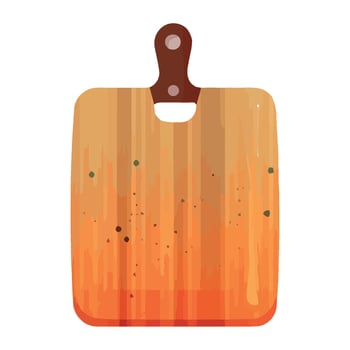 Cutting board with orange paint on it vector