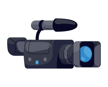 camera illustration on white background vector