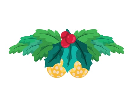 Christmas holly and berries illustration vector