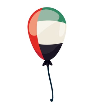 United arab emirates flag balloon illustration vector