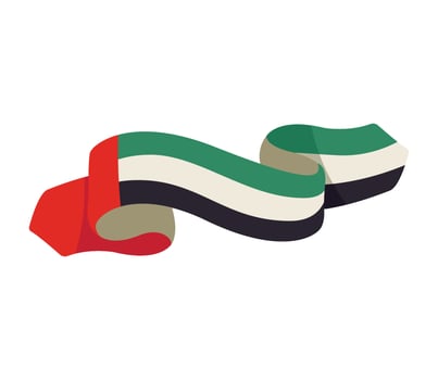 United arab emirates flag, illustration on a white background vector