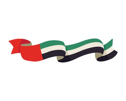 United arab emirates flag, illustration on a white background vector