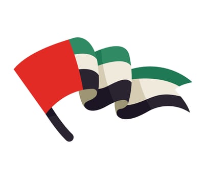 United arab emirates flag, united arab emirates flag illustration vector