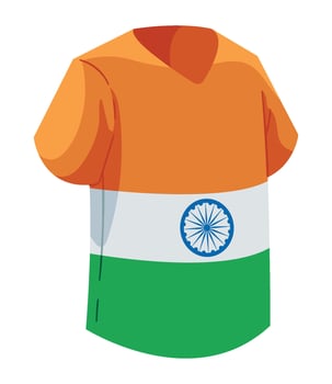 India flag shirt illustration vector