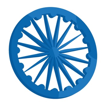 The wheel of india is a symbol of india vector