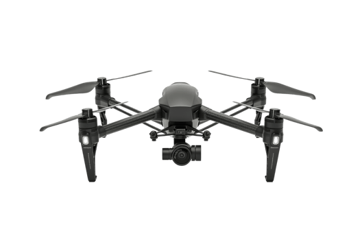 Black Drone with Propellers and Camera Isolated png