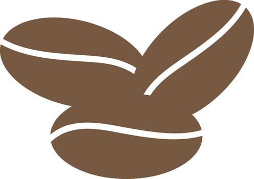Illustration of a three coffee beans vector
