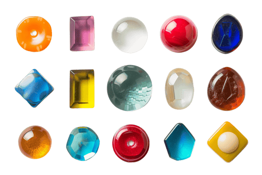 Colorful Glass Jewels png