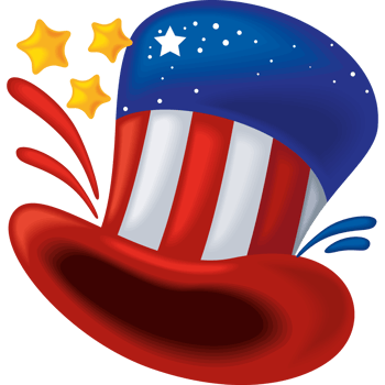 usa top hat for independence day 4th july png