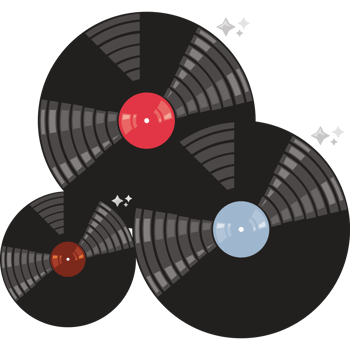 lp vinyl records retro collection png