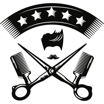 barber shop service emblem png