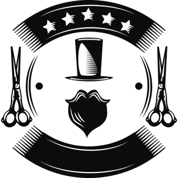 vintage barbershop hipster badge png