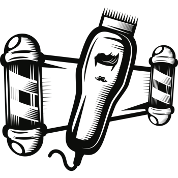 barbershop electric razor and pole symbols png