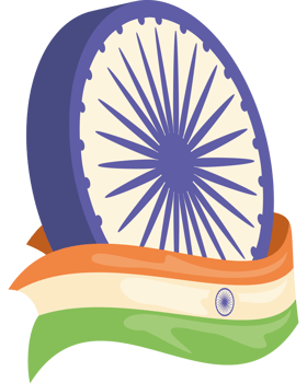 india happy independence day flag with ashoka wheel png