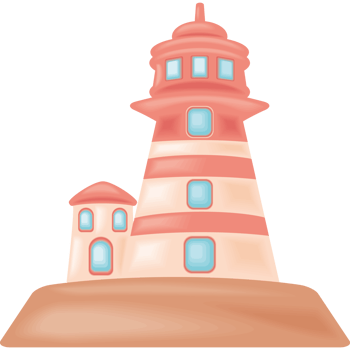 sea lighthouse building with stones png