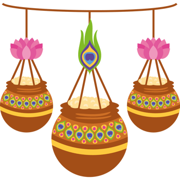 krishna janmashtami festival clay pot with curd png