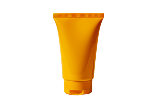 Yellow Plastic Tube for Product Mockup png