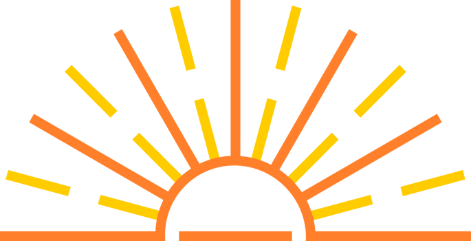 Line sunrise or sunset icon png