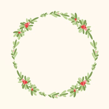 Modern Circle floral frame vector