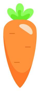 Cute Carrot Fruit Sticker. Cute Fruit Illustration png