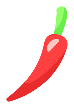 Red Pepper Fruit Sticker. Cute Fruit Sticker png