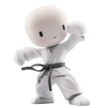 a cartoon character in karate gear png