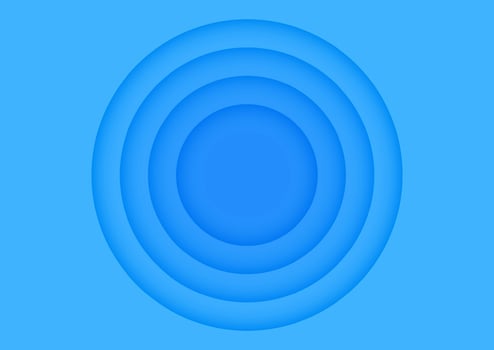 Paper layer circle blue abstract background. vector