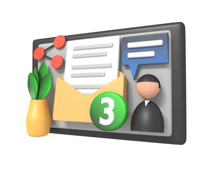 Social media promotion marketing strategy and sending advertising mails concept png