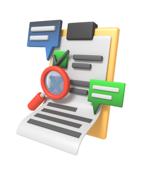 Survey illustration of checklist and cross concept png