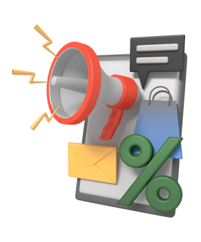 Social media promotion scene offering sale and discount png