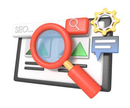 SEO optimization illustration can use for infographics, hero images and web banner png