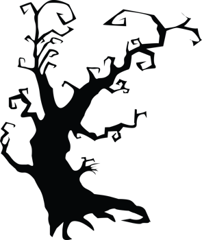 Scary Halloween Tree Silhouette png