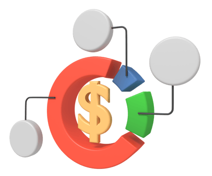 Asset management allocation financial concept illustration png