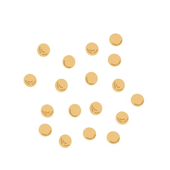 cute cartoon Yellow mustard seeds clipart page for kids. illustration for children. illustration of Yellow mustard seeds isolated on white background for food design , logo and banner . vector