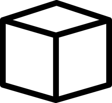 Cube Line Icon vector