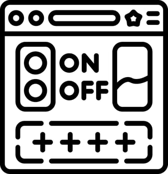 Switch On Line Icon vector