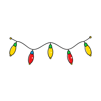 1 red and yellow simple christmas decoration chain cutouts png