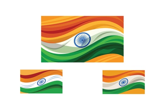 Indian flag theme Republic Day elegant wave style background vector
