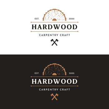 vintage retro wood and wood tools logo template.Logo design for carpenter ,old badge,furniture. vector